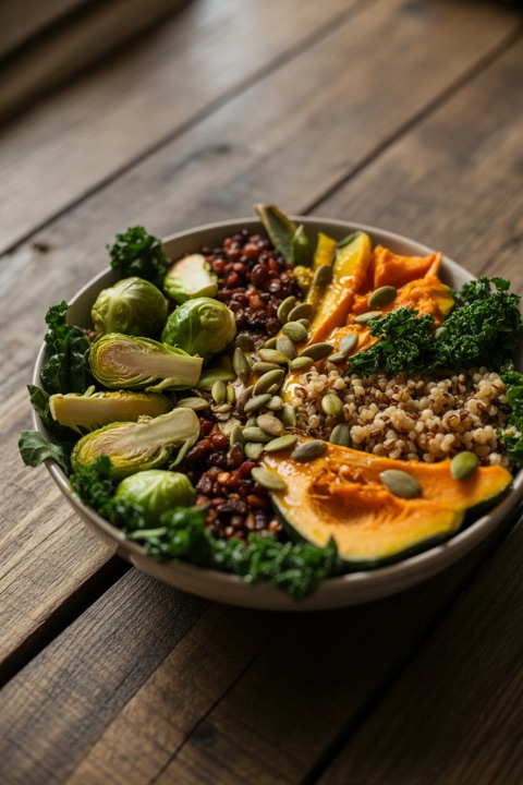 A colourful bowl of home-cooked food